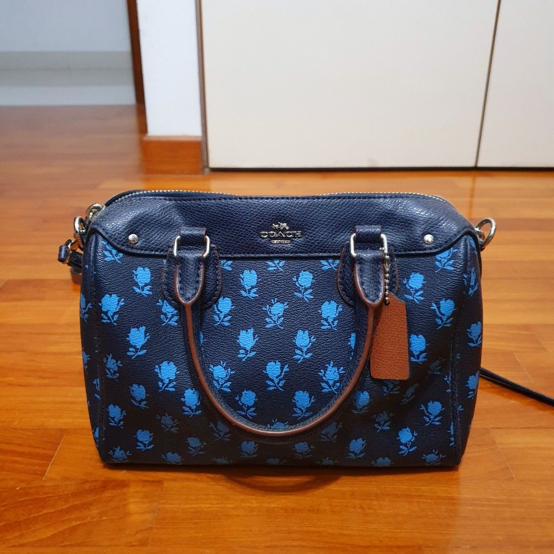 Coach blue hotsell flower bag