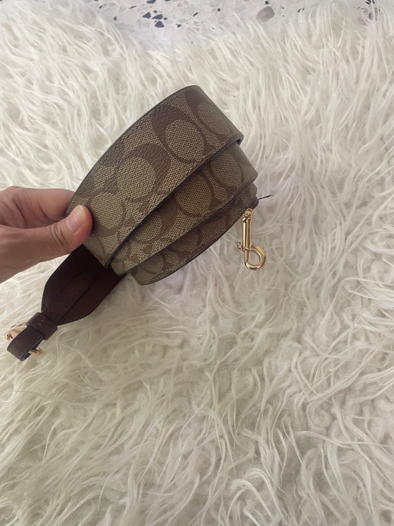 Coach Strap In Signature Canvas in Khaki Saddle 2 CC856 Luxury