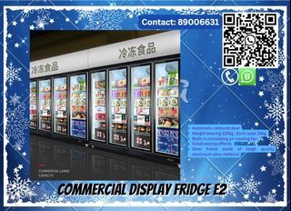🗄️Commercial Display Fridge E2 Buck Master Freezer Commercial Display Cabinet Quick Food Refrigerator Supermarket Upright 🗄️