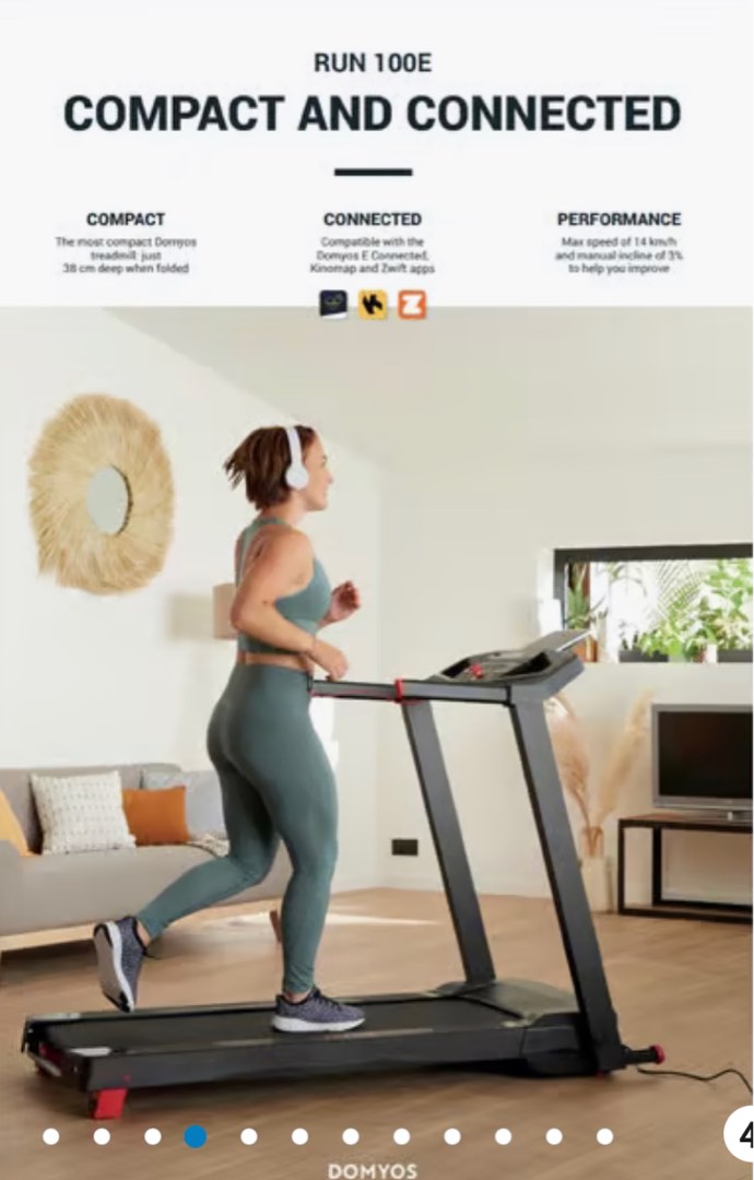 Decathlon Treadmill RUN100 EConnected, Sports Equipment, Exercise