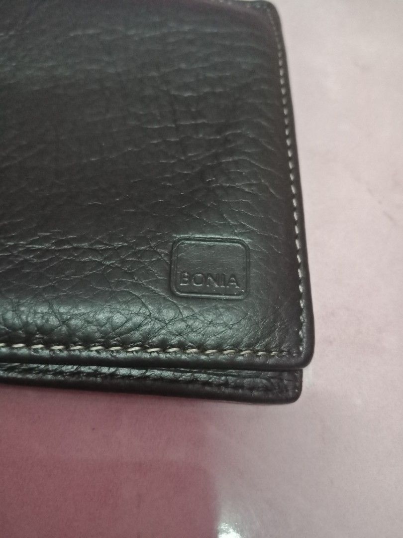 aksesoris dompet Bonia Saffiano Black Leather Long Wallet
