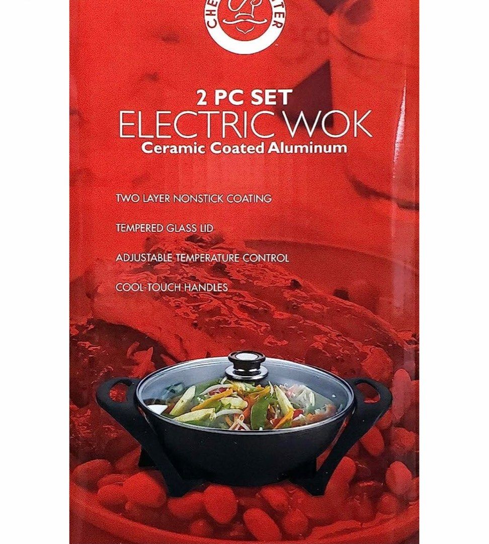 Electric wok shabu shabu nonstick adjustable temperature on Carousell