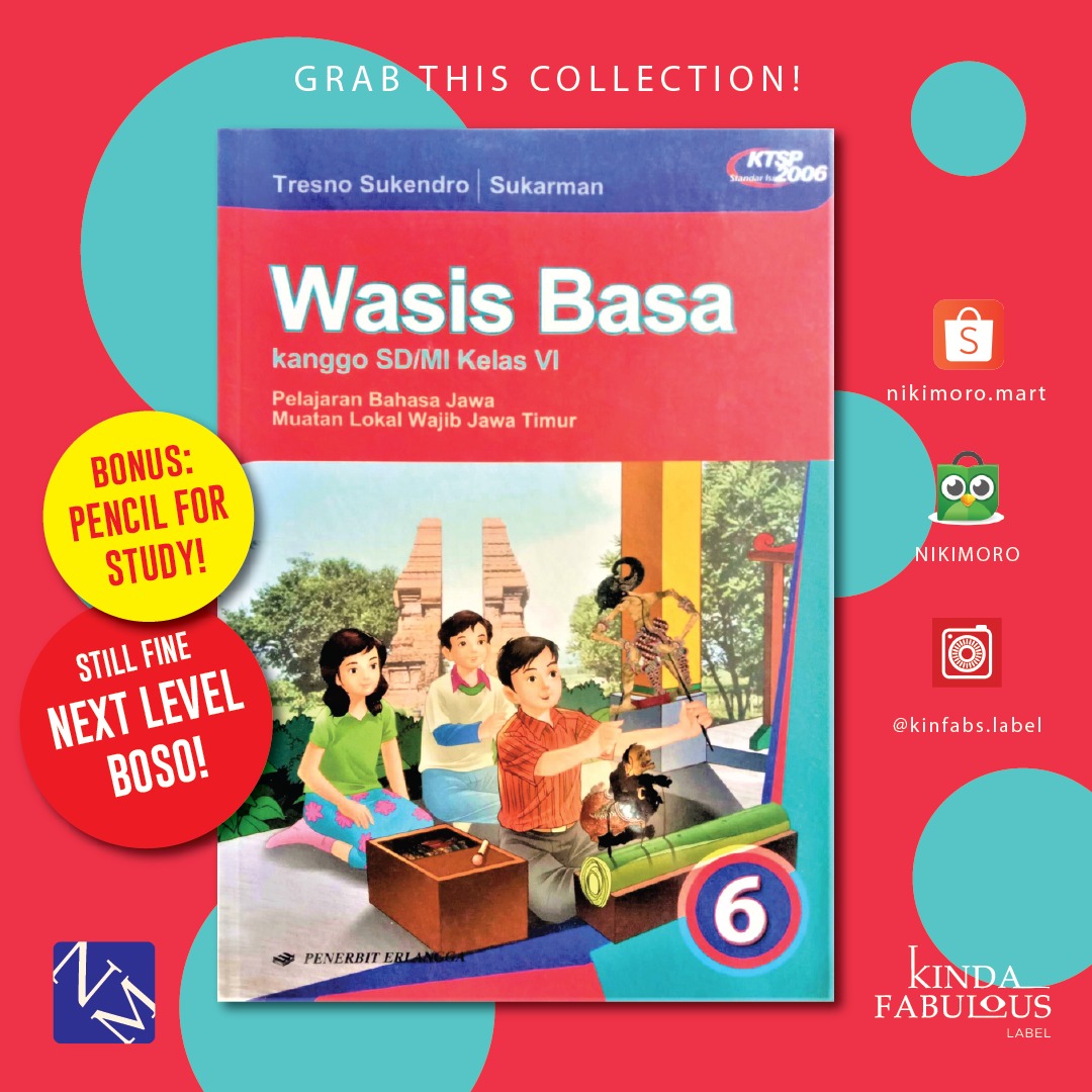 Erlangga wasis basa jawa kelas 6 sd mi on carousell