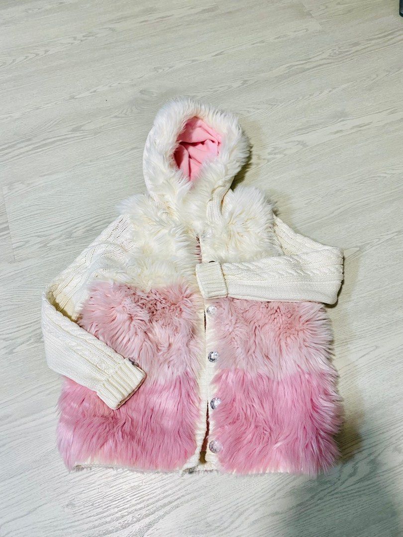 Girls faux fur hot sale