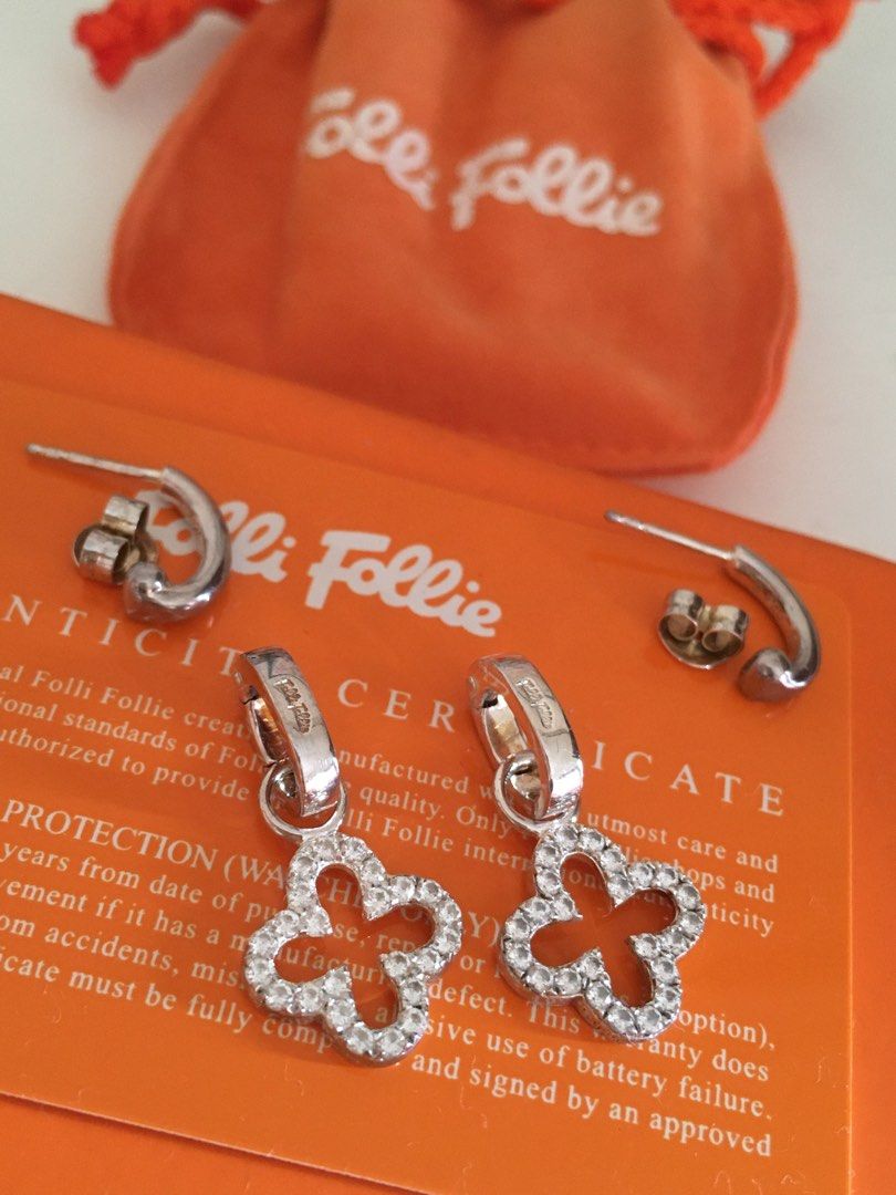 Folli Follie 925 Silver Earrings