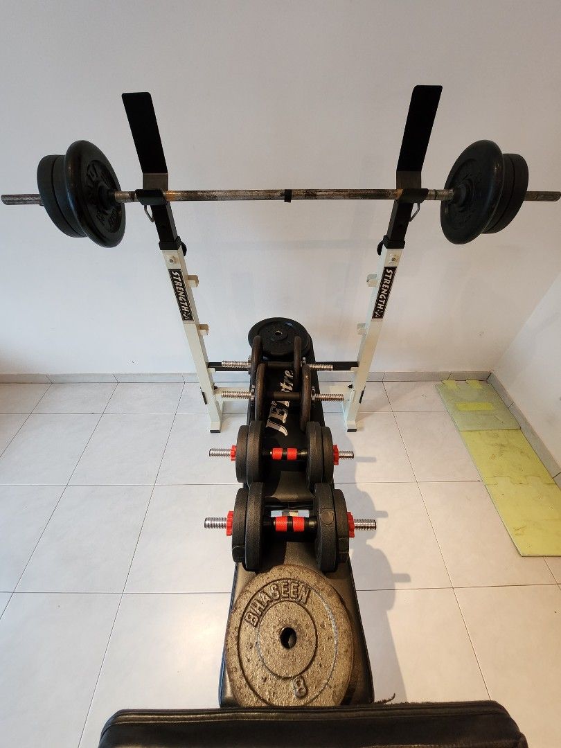 Full bench and Weight set, Sports Equipment, Exercise & Fitness