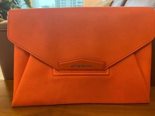Antigona Leather Evening Envelope Clutch Bag