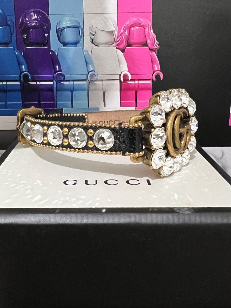 Gucci crystal double g bracelet deals