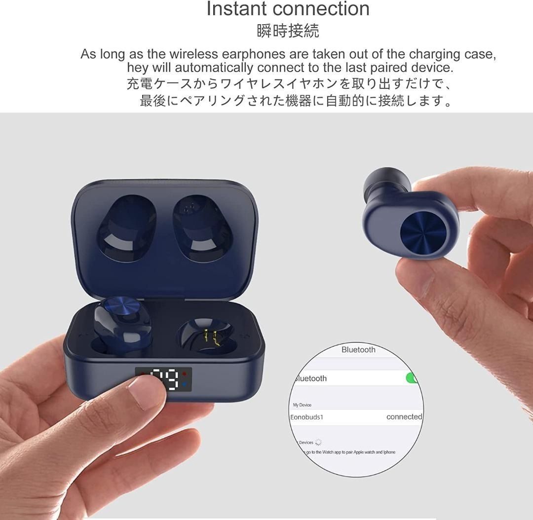 Wireless Earbuds, Adaptive Hybrid Active Noise Canceling With 6 Mics ENC Clear Call Ear Buds, Hi-Res Audio Deep Bass Bluetooth 5.4 Headphones, 48H Playtime, Wireless Charging, Black