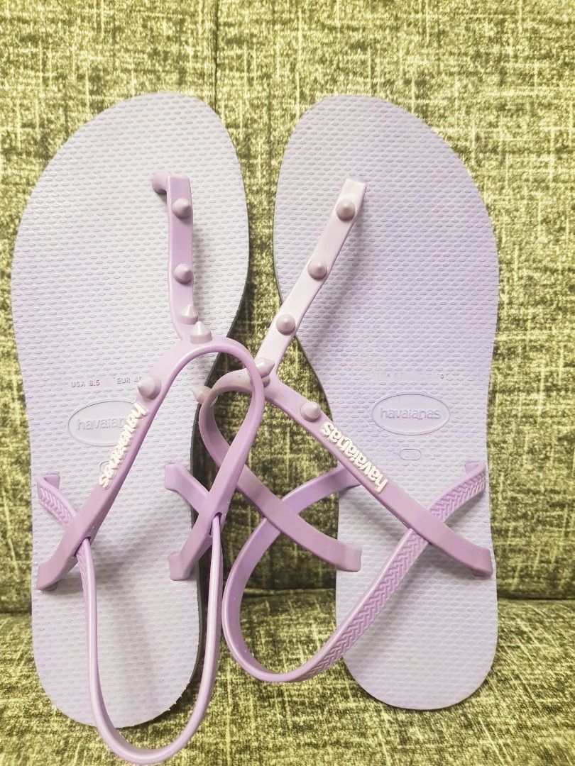 Havaianas authentic sandal violet Women s Fashion Footwear Slippers and slides on Carousell
