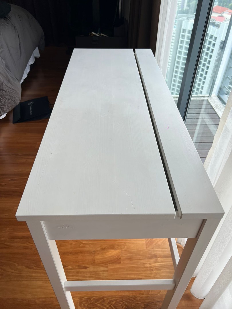 Hemnes desk with 2 drawers and cable/plug inset, Furniture & Home