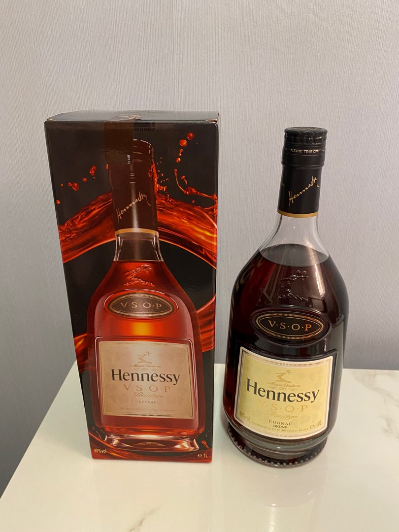 1000ml Hennessy VSOP Cognac (未開封）, 嘢食& 嘢飲, 酒精飲料- Carousell