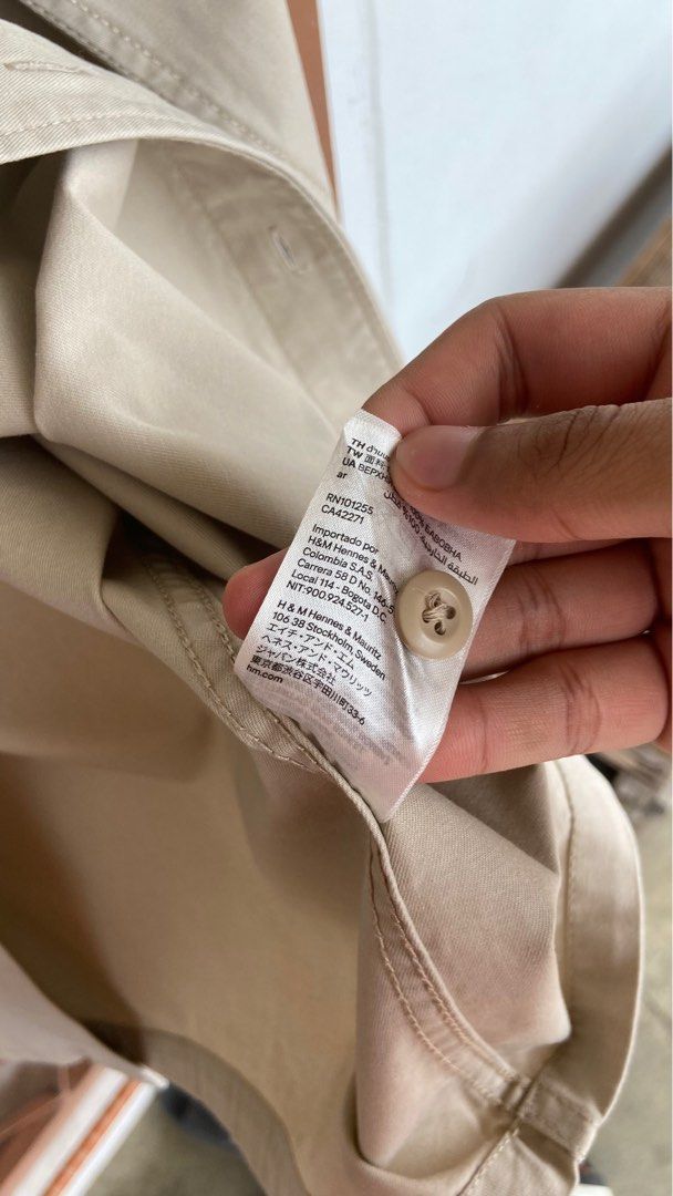 H M beige jacket shirt Men s Fashion Coats Jackets and
