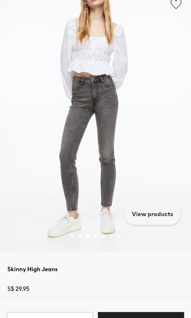 CLEARANCE H M Skinny high jeans Women s Fashion Bottoms
