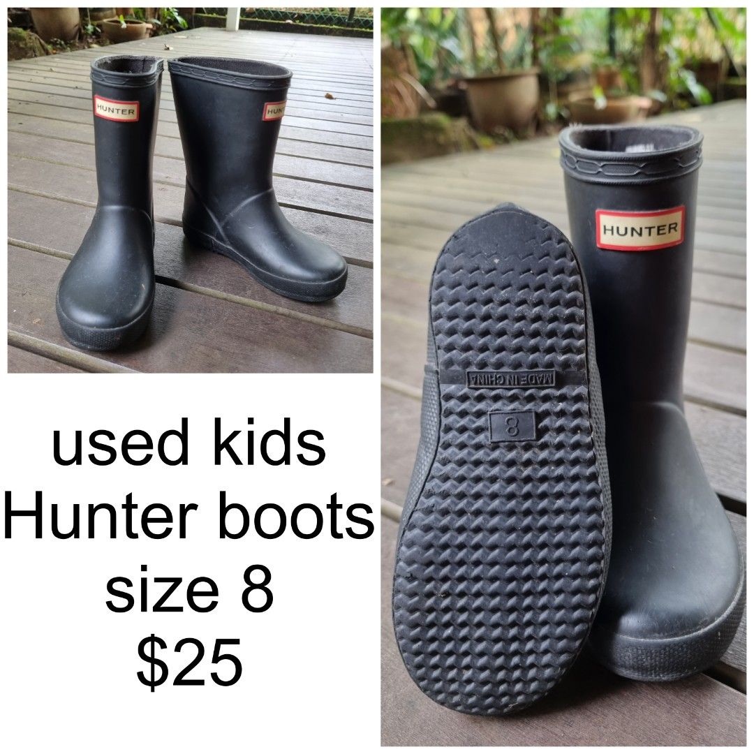 Hunter boots child size 8 rainboots