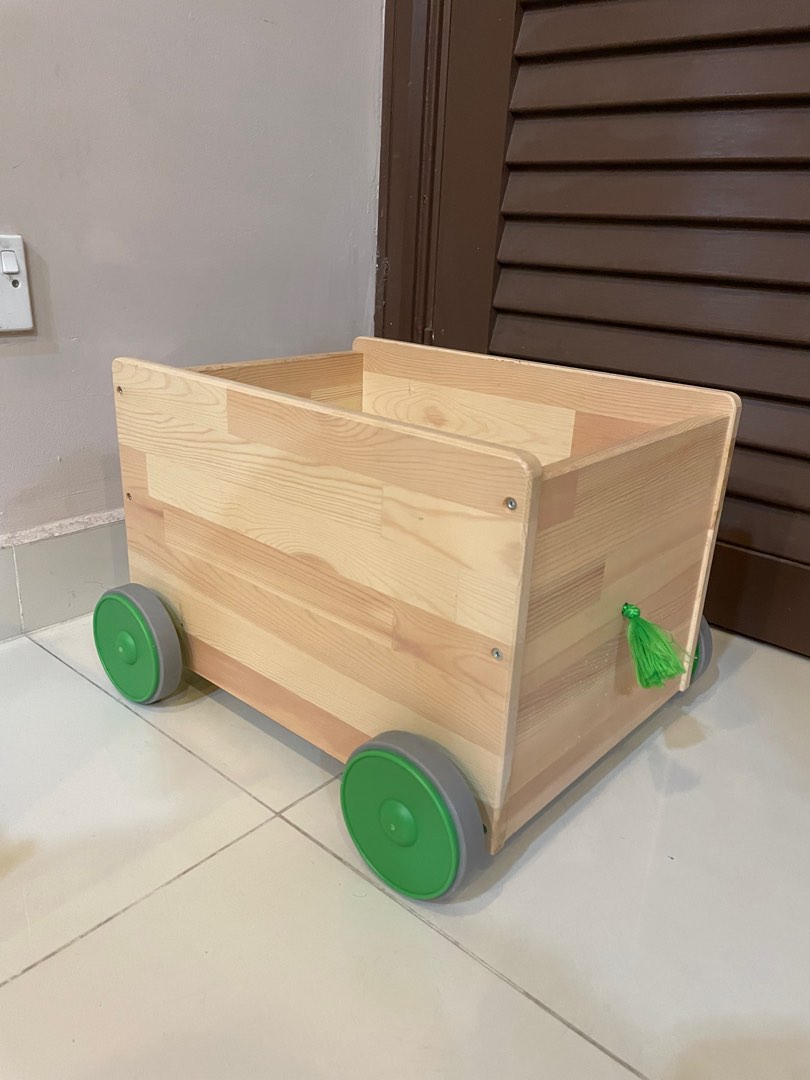 Ikea Flisat Wood Toy Storage with Wheels, Furniture & Home Living, Furniture, Other Home
