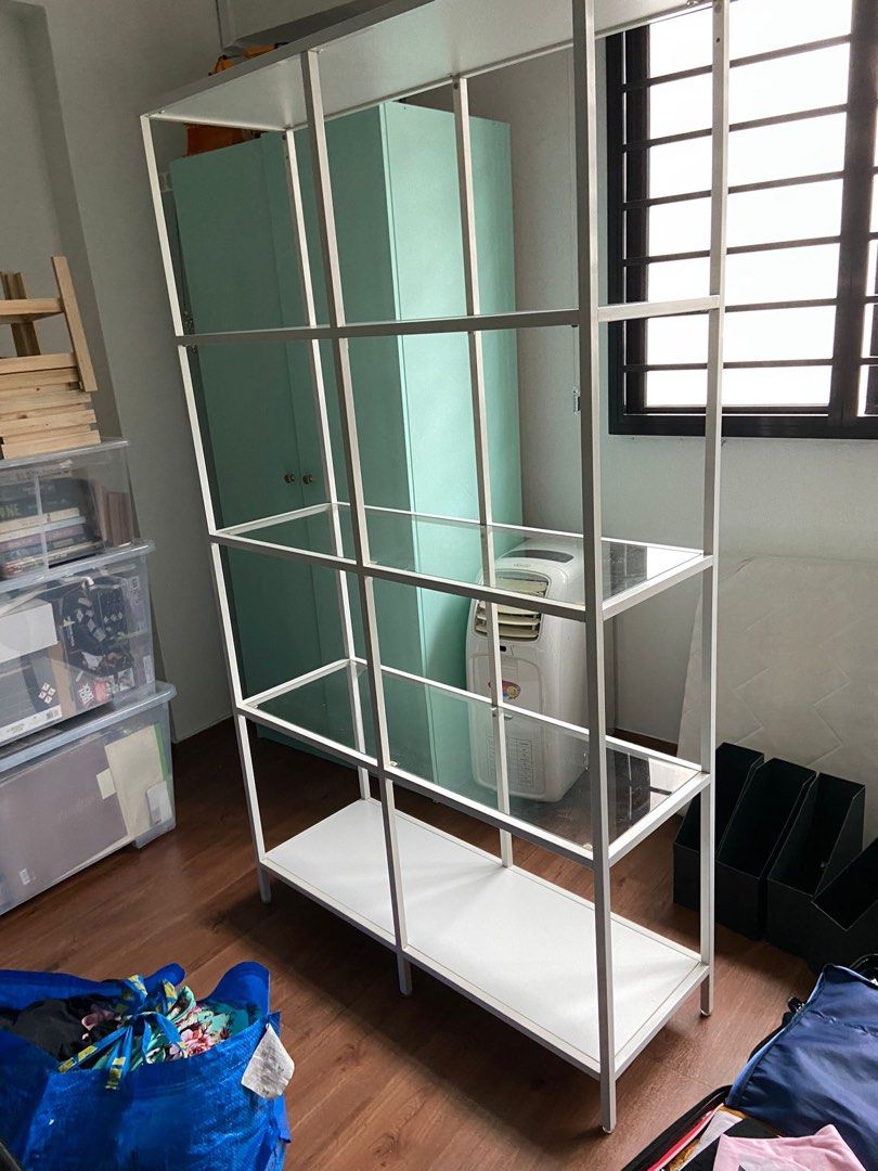 IKEA Vittsjo white glass shelving, Furniture & Home Living, Furniture