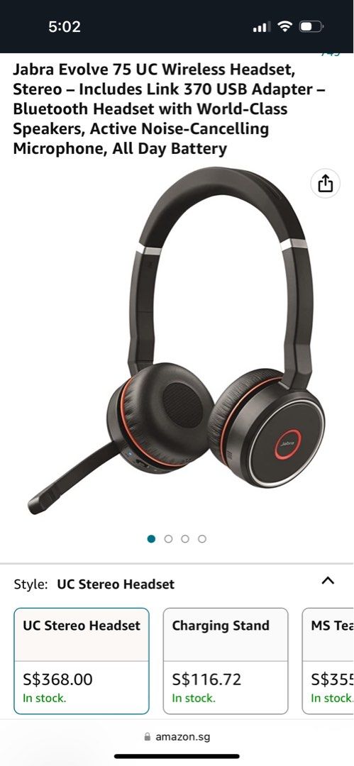 Jabra Link 370 Jabra Evolve 75 Duo Ms Jabra Evolve 75 Wireless