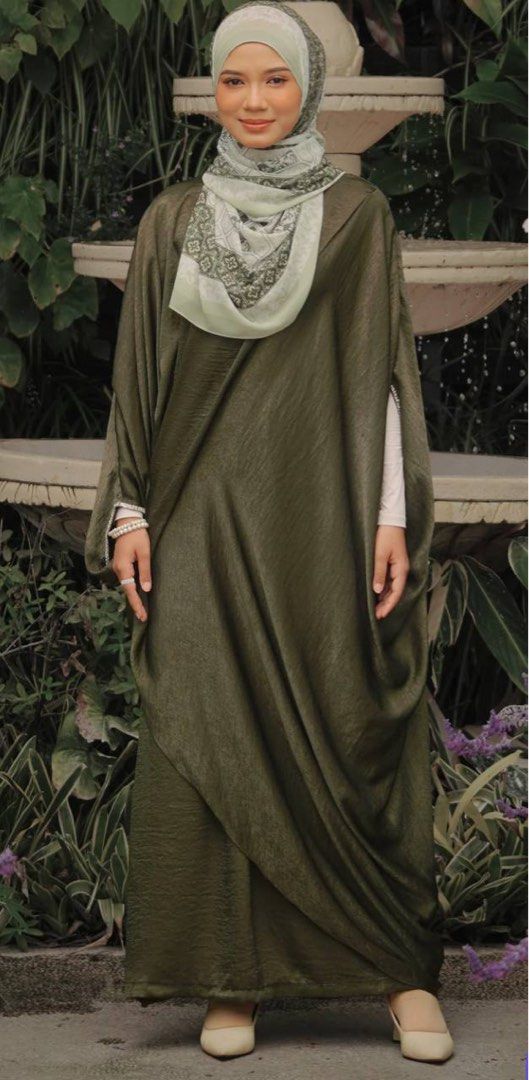NAJWA KAFTAN - OLIVE GREEN