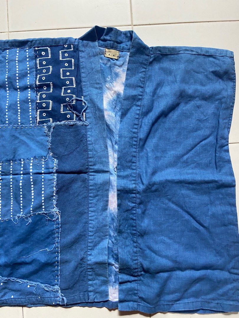 Kana goods batik Indigo outer, Fesyen Wanita, Pakaian Wanita, Baju