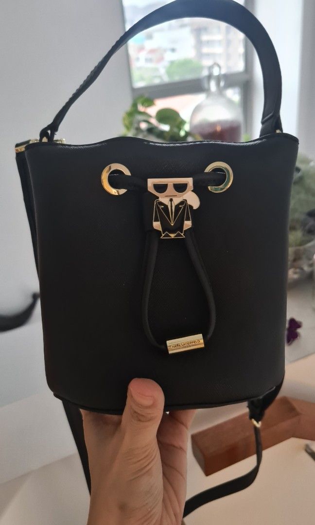 Karl Lagerfeld Bucket Bag, Luxury, Bags & Wallets on Carousell