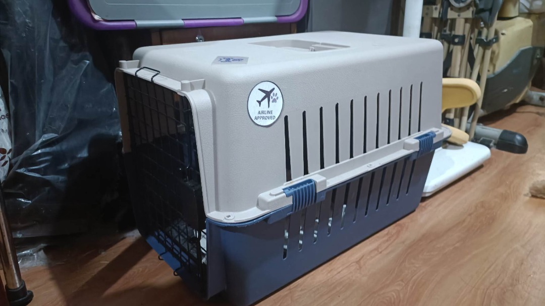 Kennel Pro Airport Pet Carrier Cage Medium Navy Blue KN307 61x40x39cm