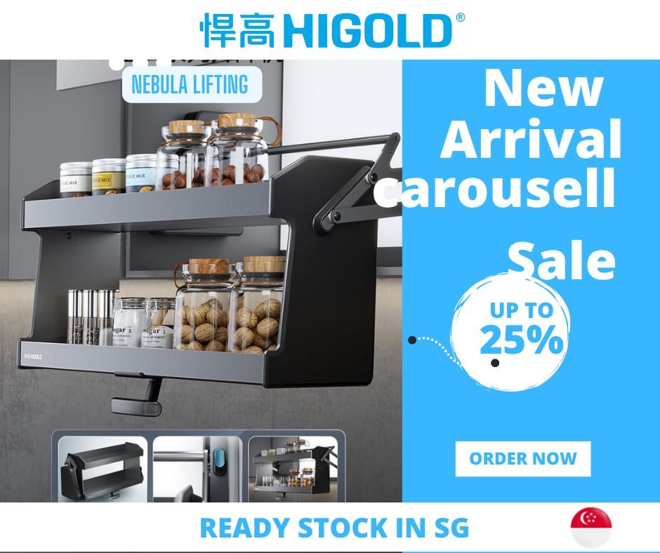 Higold Kitchen Functional Hardware 5G Lift Down Condiments System