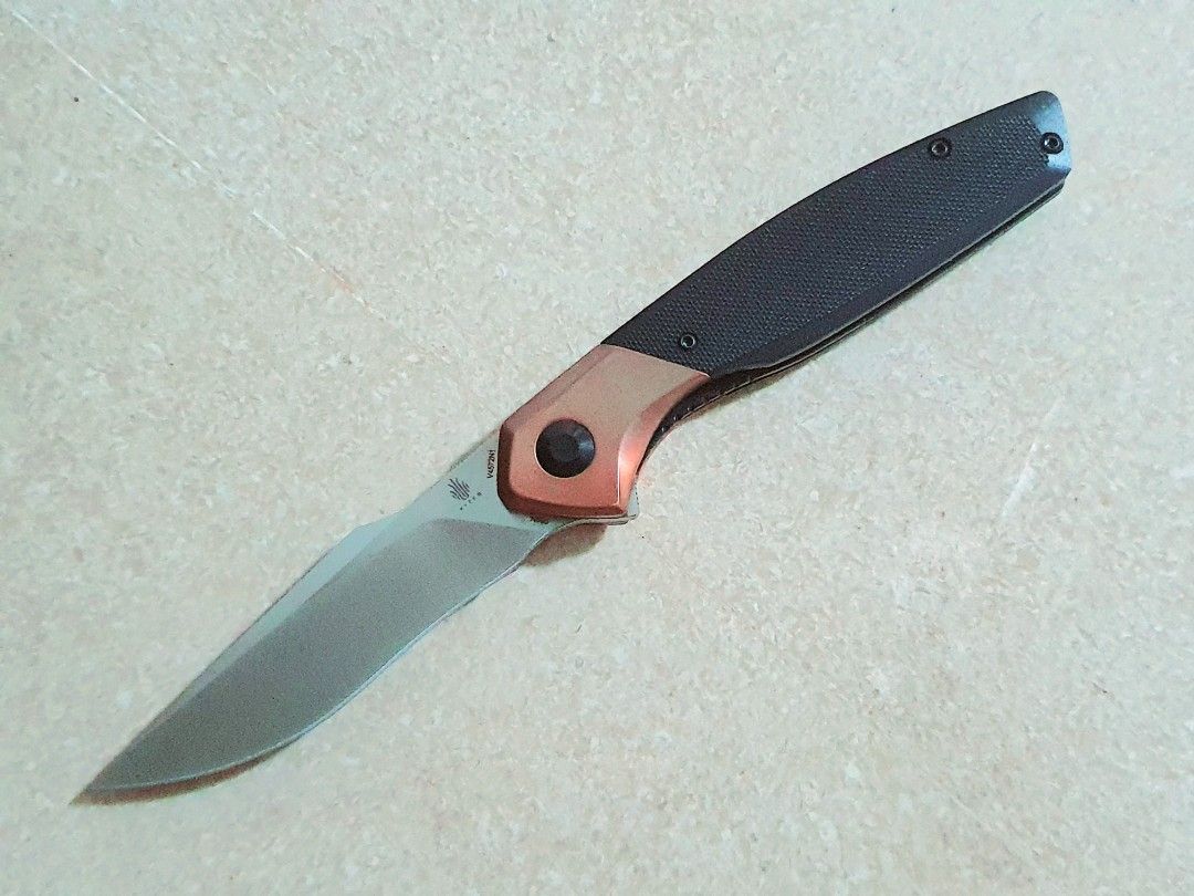 Kizer Manganas Grazioso Liner Lock Knife Black G10 & Copper V4572N1 (3.