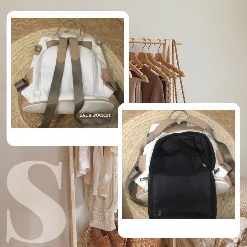 Korean Beige Backpack on Carousell
