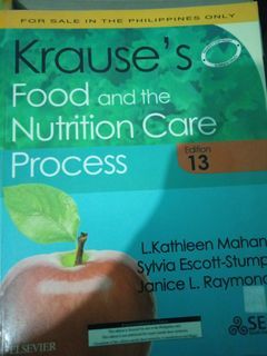 Krause's Food and the Nutrition Care Process 13th edition by  Mahan and Basic Nutrition and Diet Therapy Laboratory Manual for Nursing Students Revised Edition by Caudal