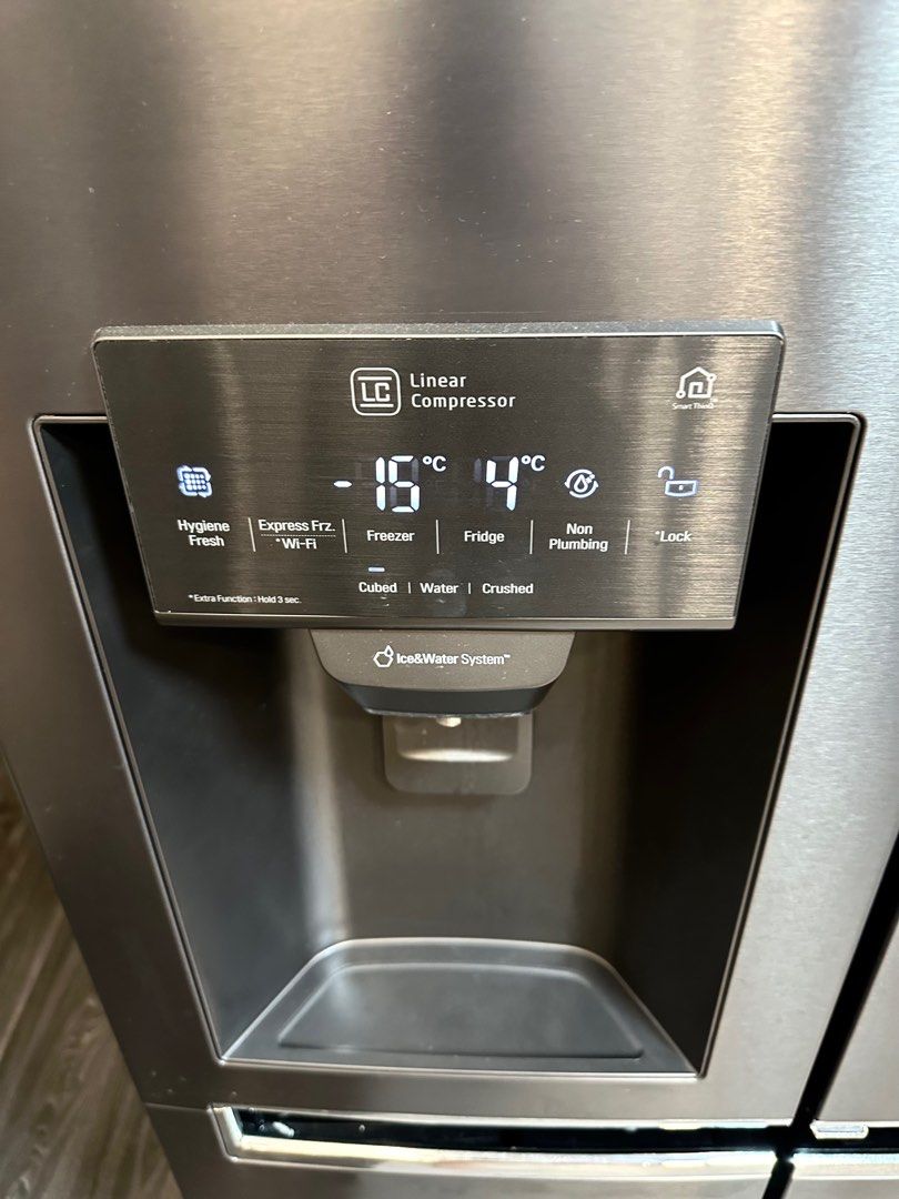 LG 601L Refrigerator with instaview and dispenser, TV & Home Appliances