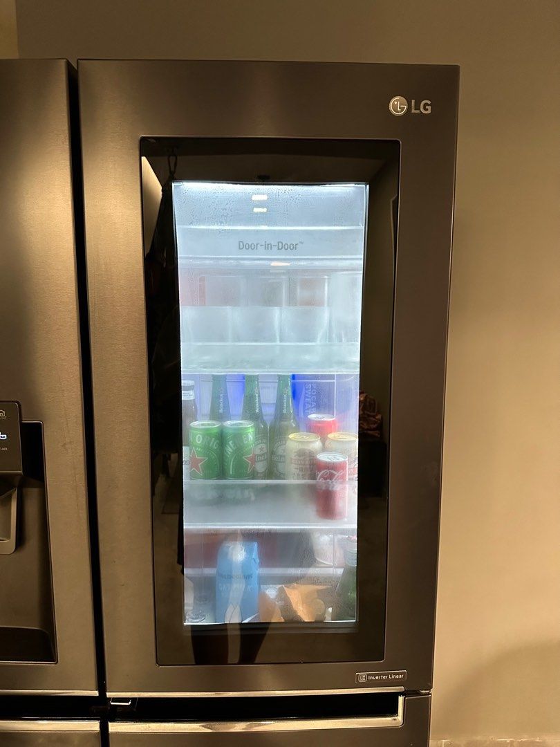 LG 601L Refrigerator with instaview and dispenser, TV & Home Appliances