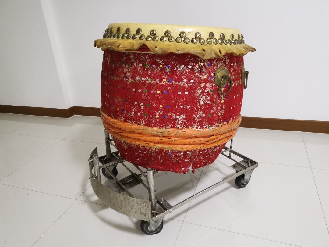Lion Dance Drum & Trolley, Hobbies & Toys, Stationery & Craft