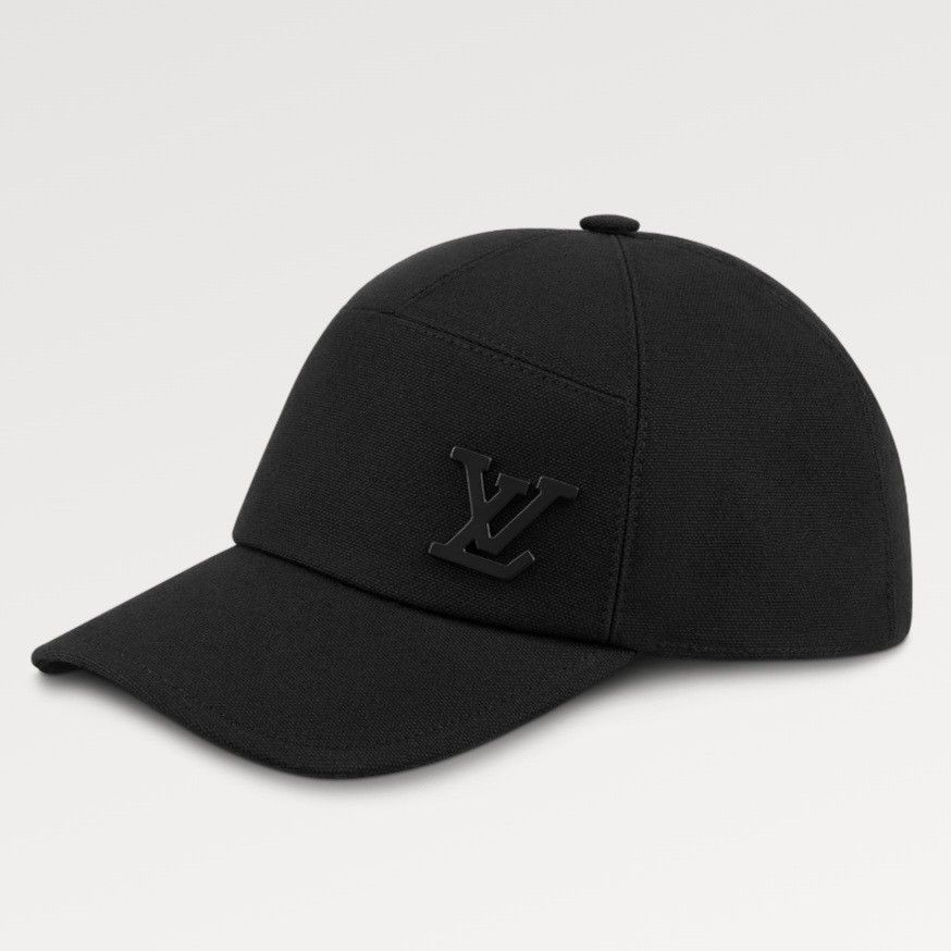 LOUIS VUITTON #38 M77125 Casquette Aerogram Hat Cap Cotton Black