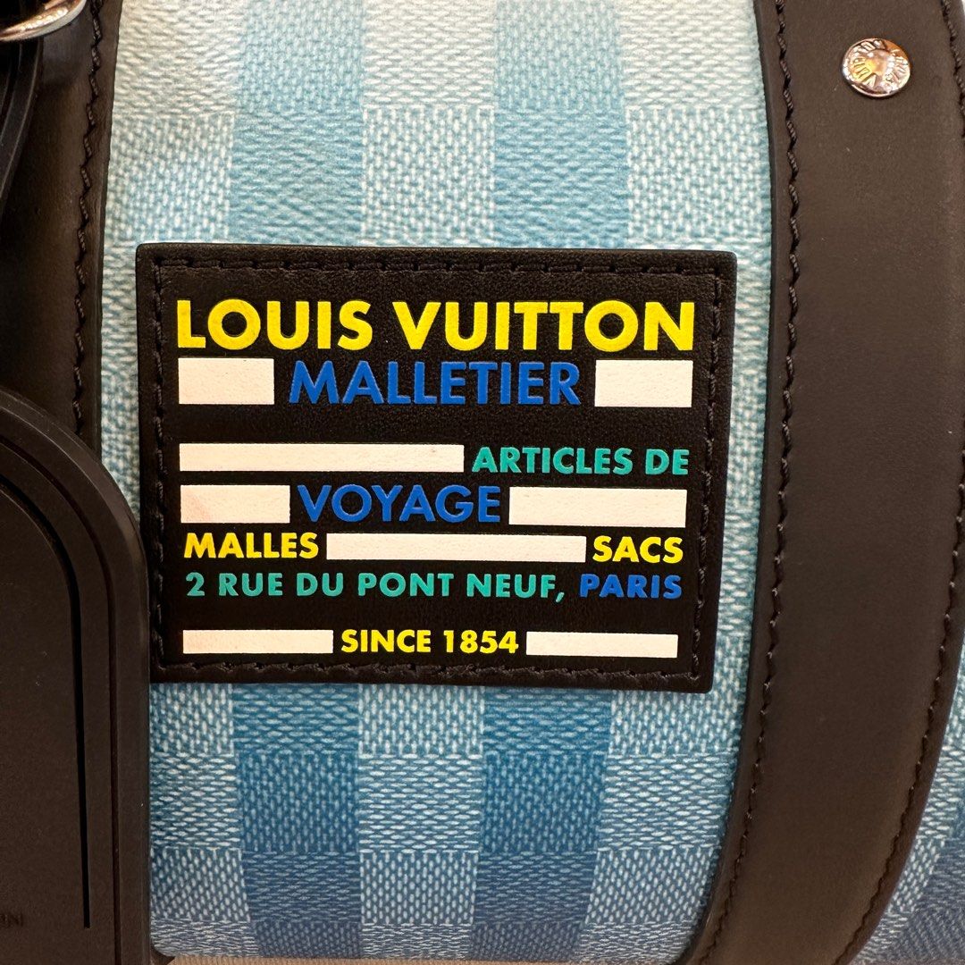 Louis Vuitton City Keepall Gradient Blue in Coated Canvas with