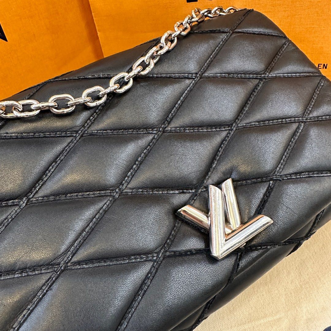 Louis Vuitton Quilted Lambskin Malletage Go-14 PM in Noir