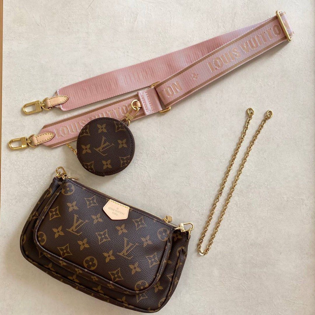 LOUIS VUITTON Multi Pochette Accessoires - Rose (Pink), Luxury, Bags &  Wallets on Carousell