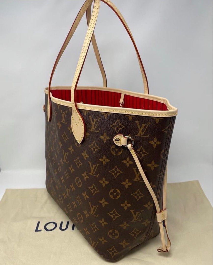 Louis Vuitton Monogram Neverfull MM Cerise Red Interior – Reeluxs Luxury