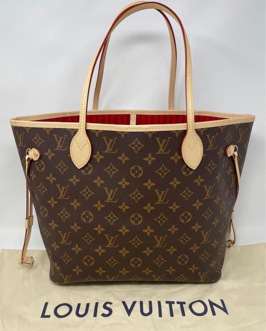 Neverfull monogram red interior hotsell