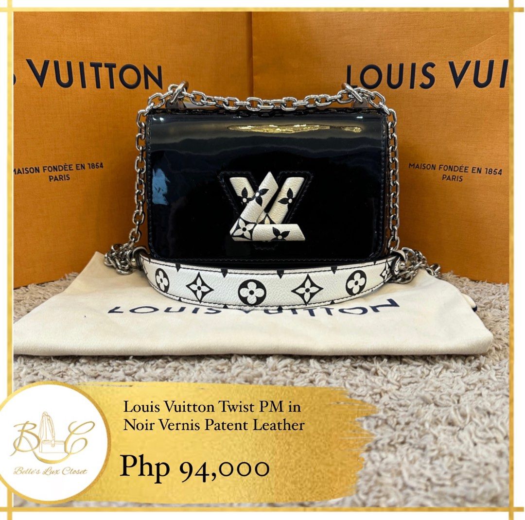 Louis Vuitton Twist Patent Black, Luxury, Bags & Wallets on Carousell