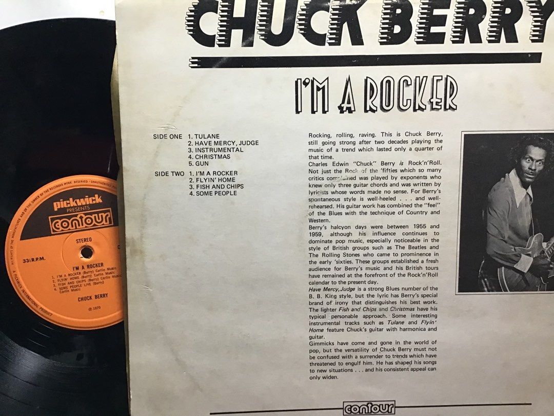 LP Chuck Berry - Im a Rocker OOP VINYL RECORD Anubis Pirjng Hitam ...
