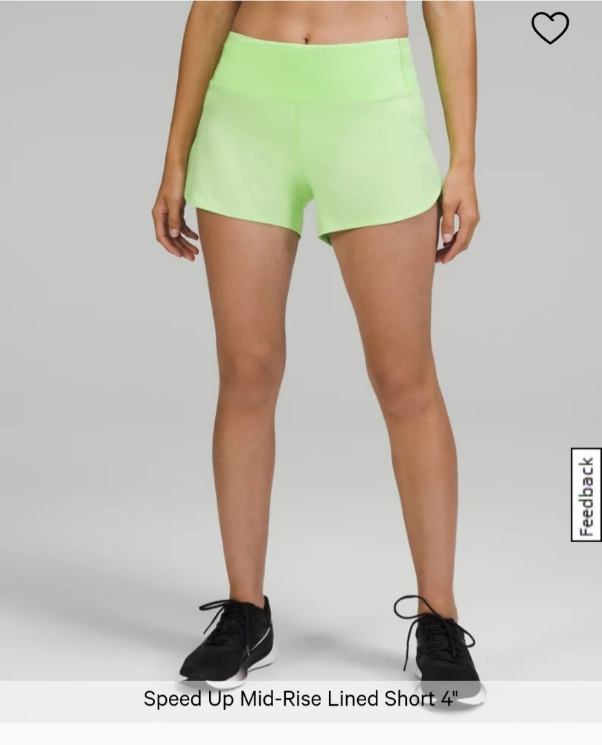 Lululemon speed up high rise lined shorts 4”, Women's Fashion, Activewear  on Carousell