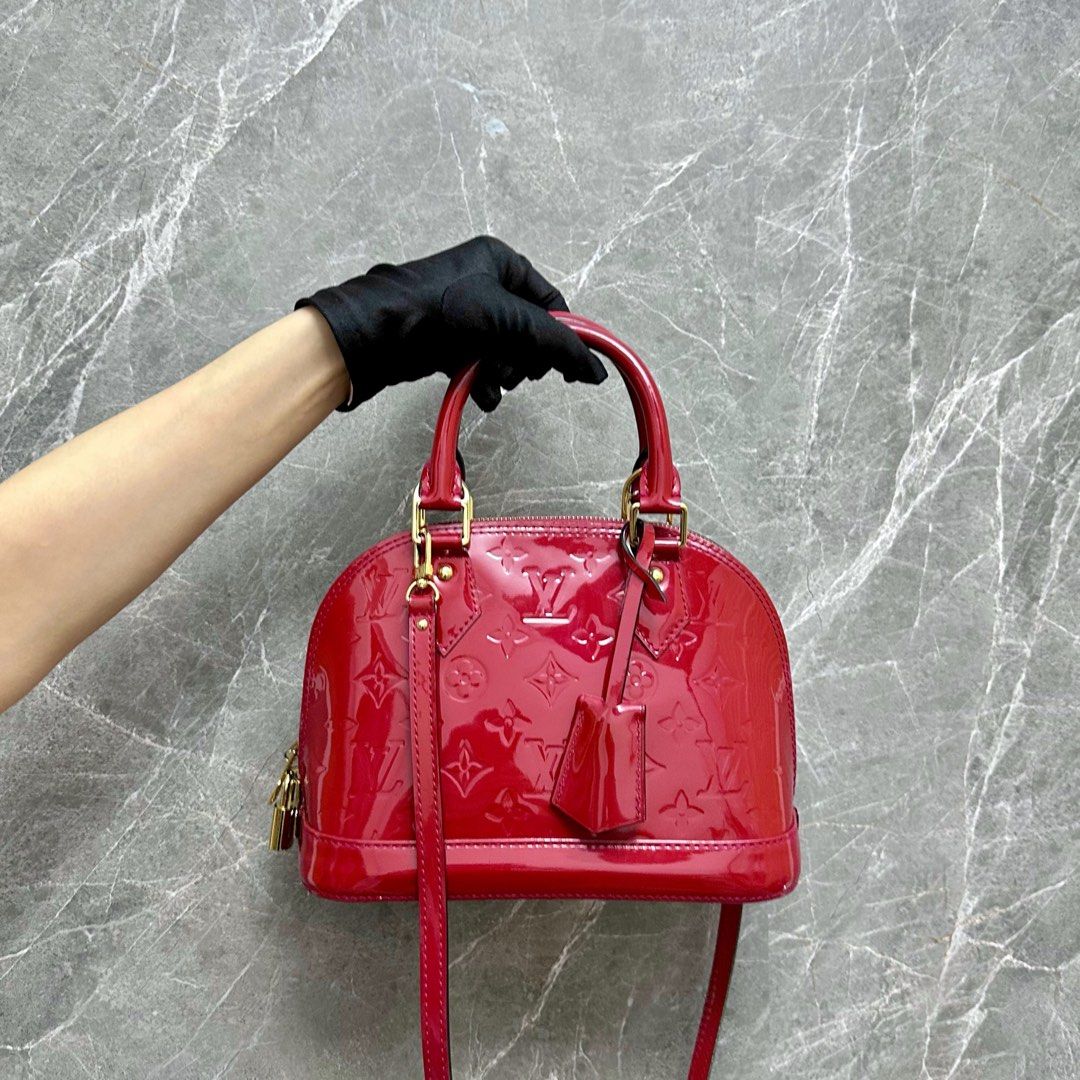 Louis Vuitton Alma BB in red vernis, Luxury, Bags & Wallets on Carousell