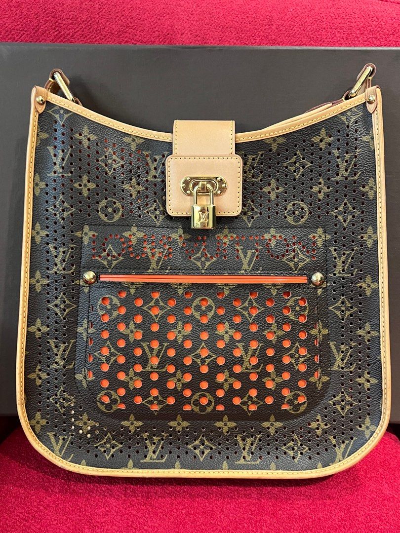 Louis Vuitton Limited Edition Monogram Perforated Musette Orange