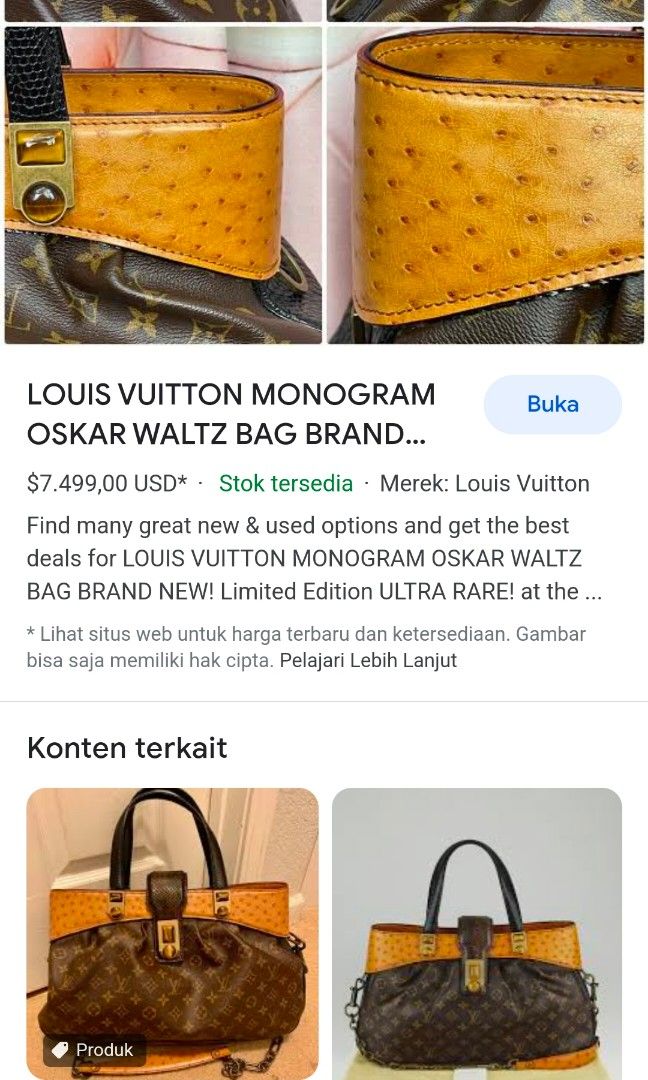LOUIS VUITTON MONOGRAM OSKAR WALTZ BAG BRAND NEW! Limited Edition ULTRA  RARE!