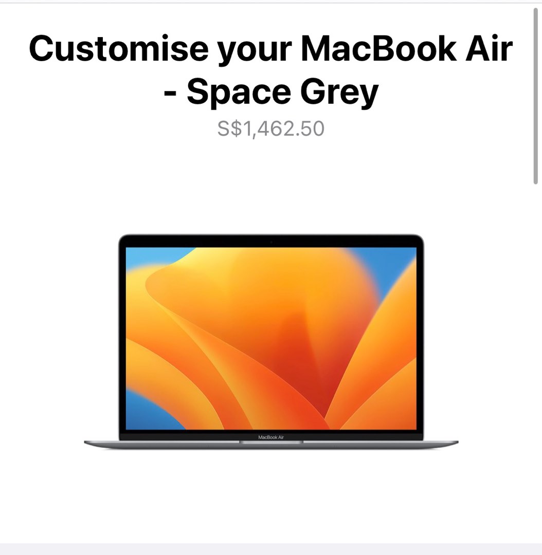 MacBook Air M1 chip, Computers & Tech, Laptops & Notebooks on Carousell