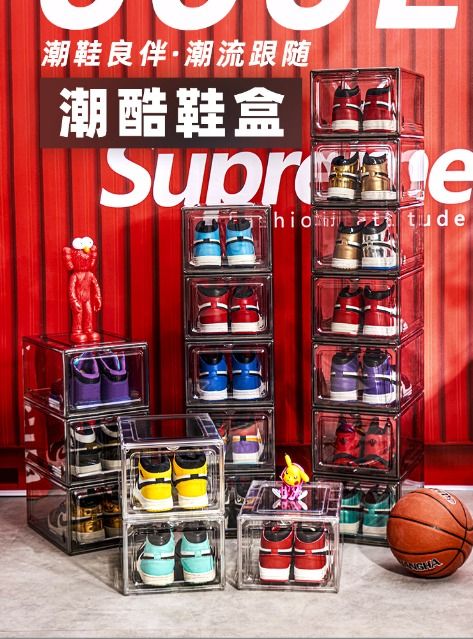 Red outlet rack shoes