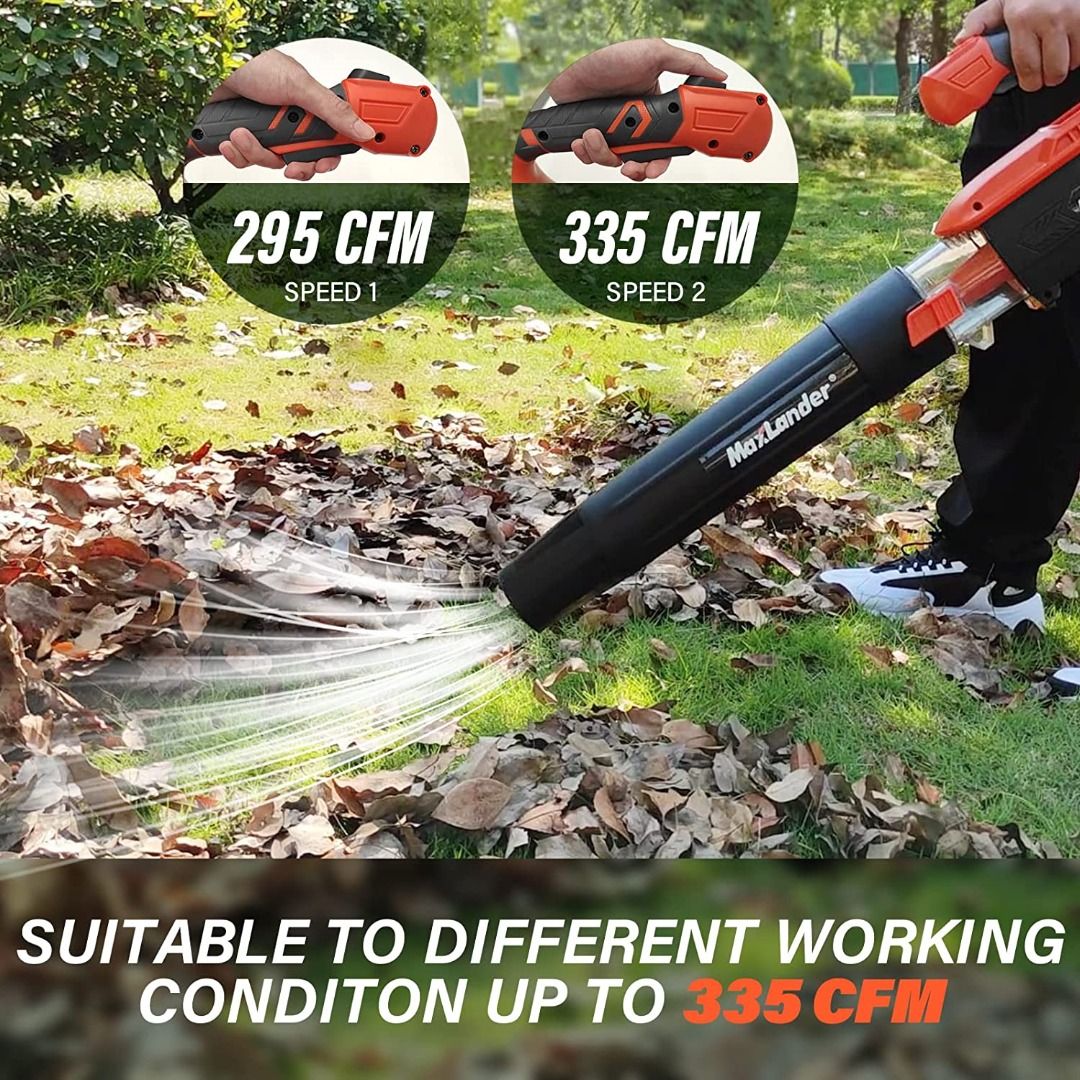 MAXLANDER 2 in 1 Cordless Leaf Blower & Vacuum Cleaner with Bag