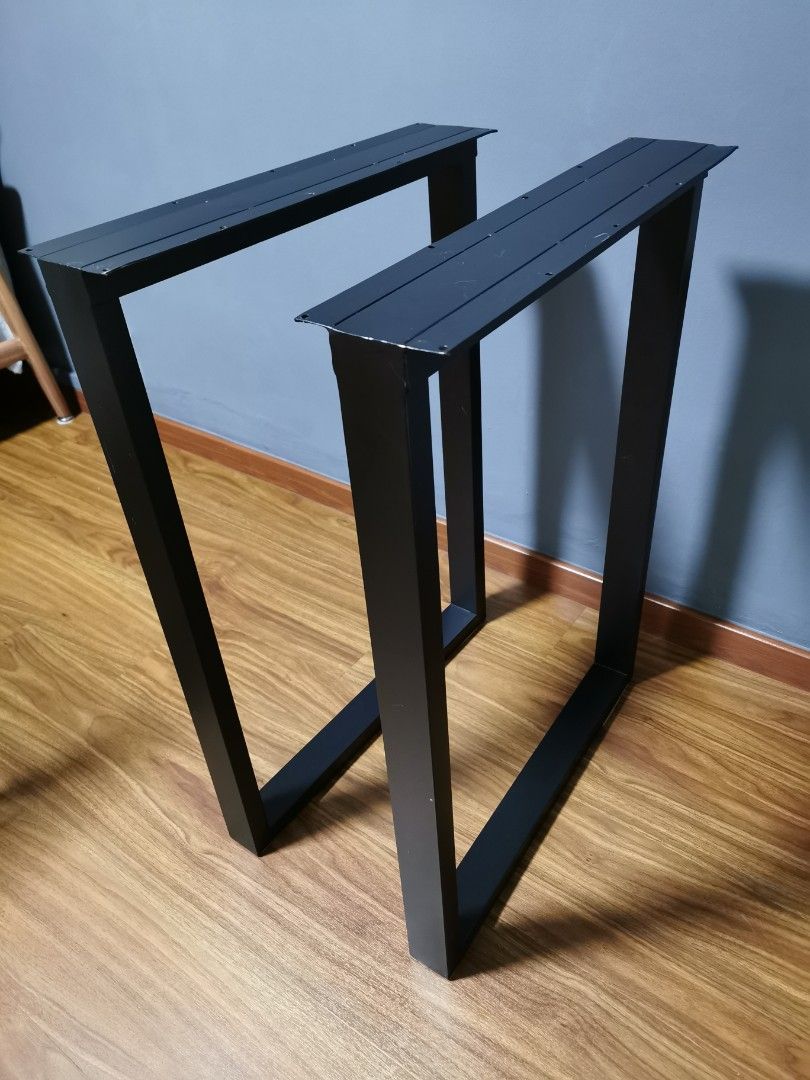 Metal u shape table legs matte black, Furniture & Home Living, Furniture, Other Home Furniture
