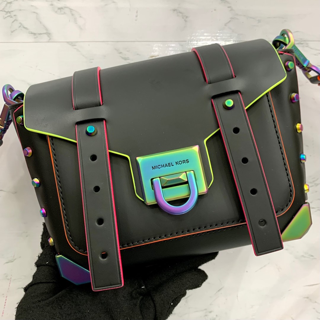 Michael kors black and rainbow purse 2025